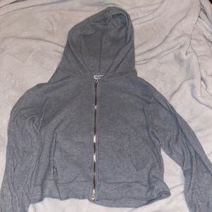 Rue21 Ribbed Grey Zip Up